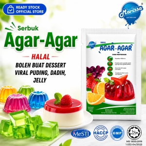 Serbuk AGAR-AGAR HALAL Pudding Powder Clear Marissa 8g READY STOCK