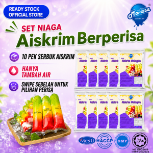Set Serbuk NIAGA AISKRIM Borong Berperisa HALAL (10 Pek) Hanya Tambah Air Instant Ice Cream Powder Marissa READY STOCK