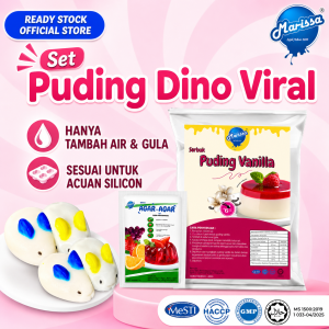 Set PUDING DINO ARNAB Viral HALAL Instant Pudding Powder Marissa READY STOCK