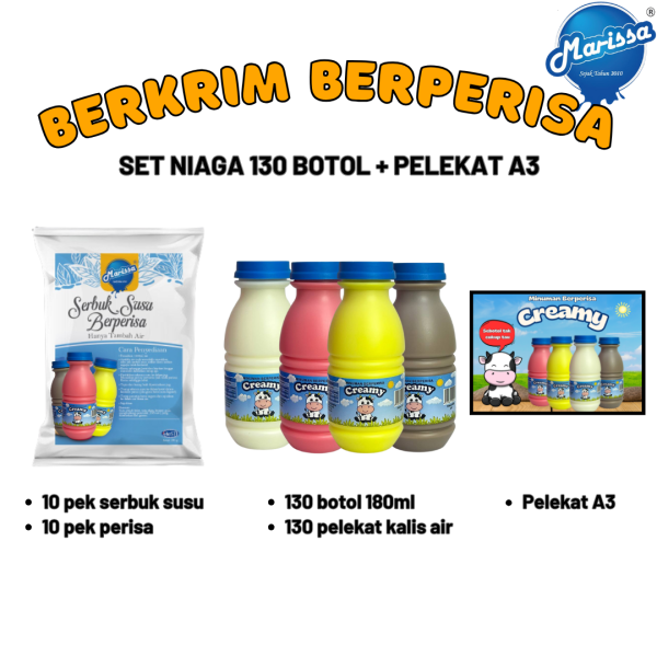 Set Niaga Minuman Berkrim Berperisa Marissa (180ml) - Image 5