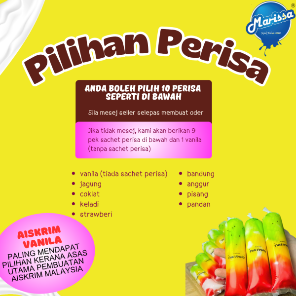 Set Niaga Aiskrim Borong Berperisa (10 Pek) Ice Cream Powder Marissa - Image 2