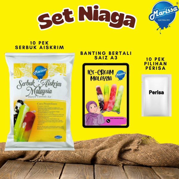 Set Niaga Aiskrim Borong Berperisa (10 Pek) Ice Cream Powder Marissa - Image 4