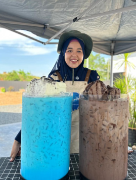 Serbuk Minuman AIR BALANG Coklat & Vanilla Blue HALAL PEKAT KAW Borong Marissa - Image 4
