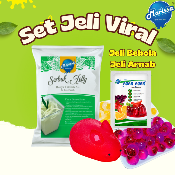Set Jeli Viral - Jeli Bola / Jeli Acuan Arnab / Jeli Dinasor Jelly Powder Marissa
