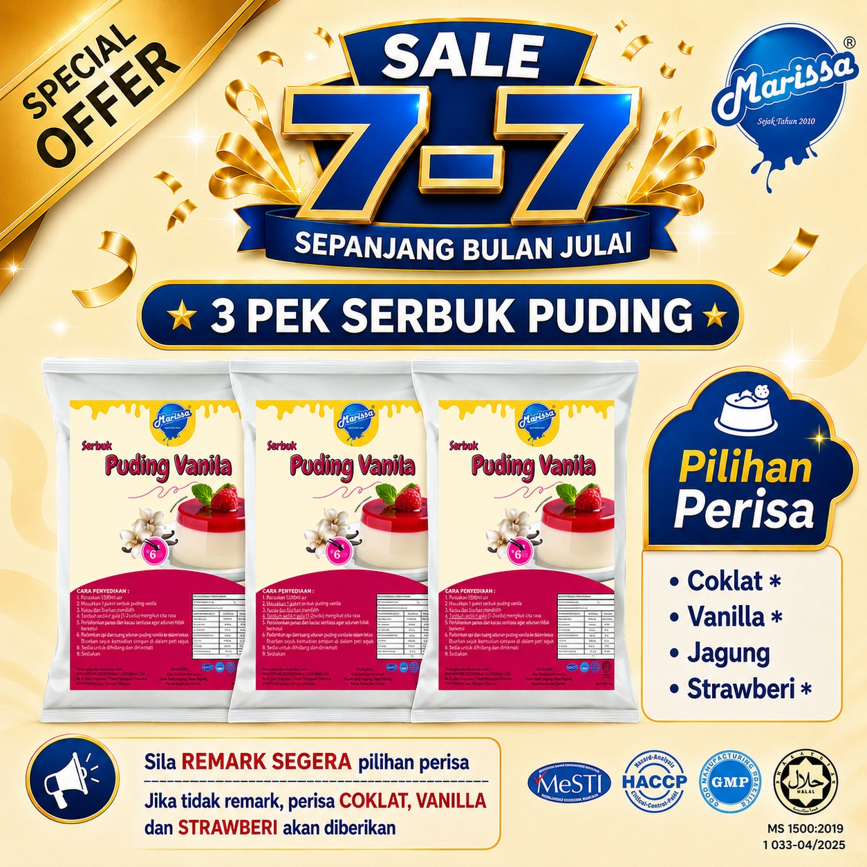 KOMBO 7.7 Marissa Dadih Puding Aiskrim Jelly Berperisa HALAL READY STOCK - Image 3